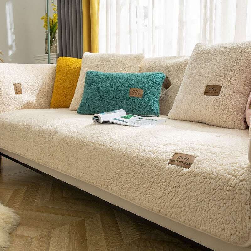 Ultrazachte bankhoes van lamskasjmier – pluizig effect & antislip 